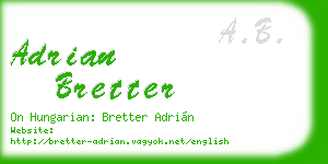 adrian bretter business card