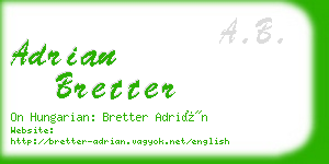 adrian bretter business card